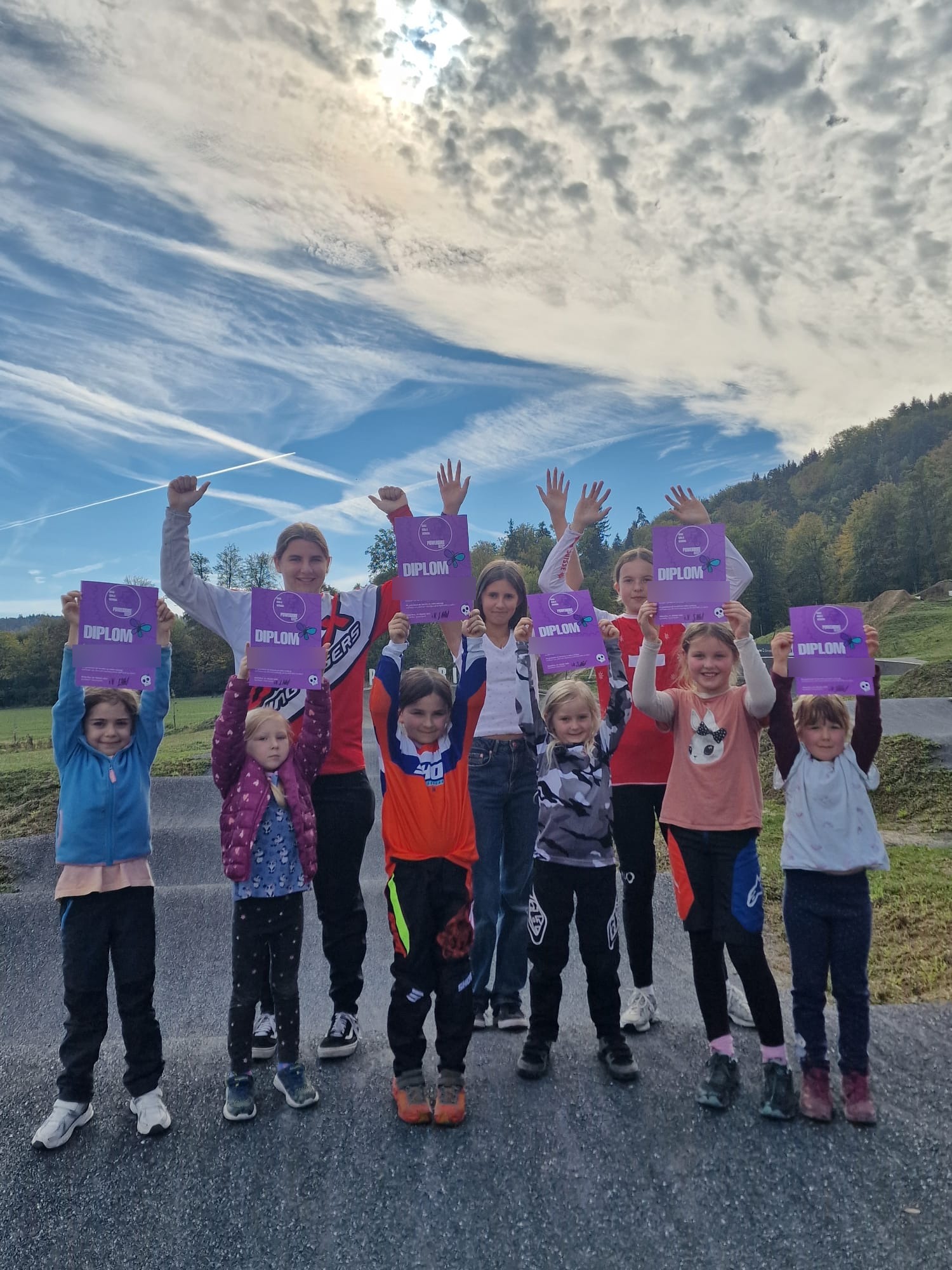 Zum Abschluss das Diplom, mit Sina, Lilly und Viviane